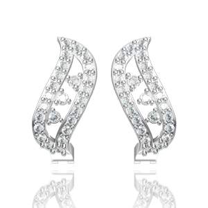 Designer Earrings with Certified Diamonds in 18k Yellow Gold - ER0495P